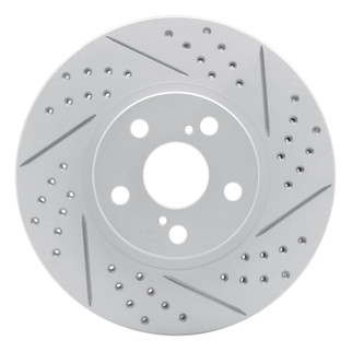 R1 00-10 Pontiac Vibe Front Right Drilled & Slotted Geo-Carbon Rotor
