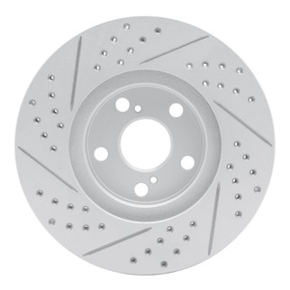 R1 00-10 Pontiac Vibe Front Right Drilled & Slotted Geo-Carbon Rotor