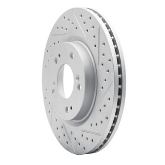 R1 04-12 Mitsubishi Eclipse Front Right Drilled & Slotted Geo-Carbon Rotor