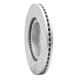 R1 04-12 Mitsubishi Eclipse Front Right Drilled & Slotted Geo-Carbon Rotor