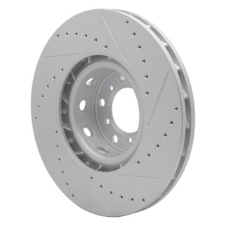 R1 00-03 BMW M5 Right Front Drilled & Slotted Geo-Carbon Rotor