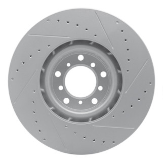R1 00-03 BMW M5 Right Front Drilled & Slotted Geo-Carbon Rotor