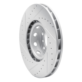 R1 00-03 BMW M5 Left Front Drilled & Slotted Geo-Carbon Rotor