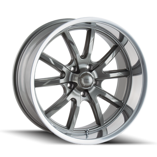 Ridler 650 20x8.5 / 5x127 BP / 0mm Offset / 83.82mm Hub Gloss Grey Polished Wheel