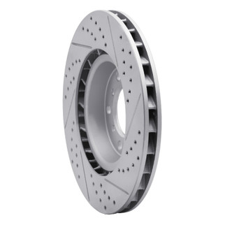 R1 01-06 BMW M3 Right Front Drilled & Slotted Geo-Carbon Rotor