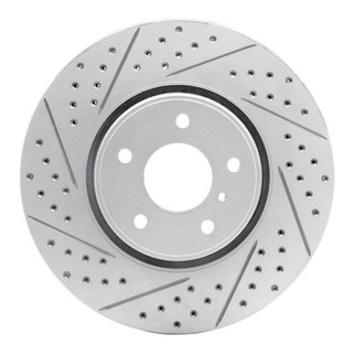 R1 05-14 Infiniti Fx37 Front Left Drilled & Slotted Geo-Carbon Rotor