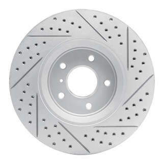 R1 05-14 Infiniti Fx37 Front Left Drilled & Slotted Geo-Carbon Rotor
