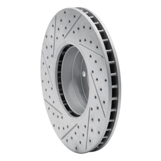 R1 00-03 BMW 530I Front Right Drilled & Slotted Geo-Carbon Rotor