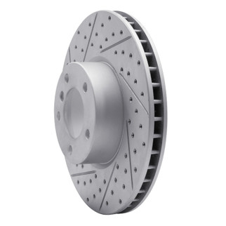 R1 00-03 BMW 530I Front Left Drilled & Slotted Geo-Carbon Rotor