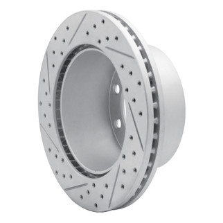 R1 05-12 Ford F-250 2WD (Super Duty) Rear Right Drilled & Slotted Geo-Carbon Rotor