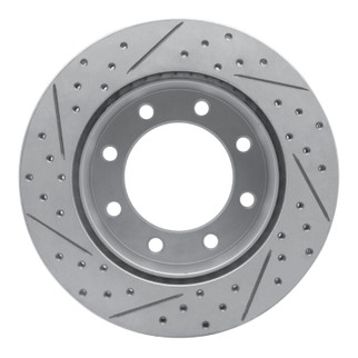 R1 05-12 Ford F-250 2WD (Super Duty) Rear Right Drilled & Slotted Geo-Carbon Rotor