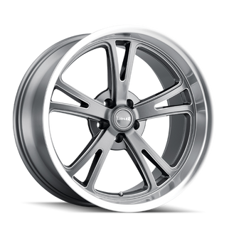 Ridler 606 20x8.5 / 5x127 BP / 0mm Offset / 83.82mm Hub Gloss Grey Machined Wheel