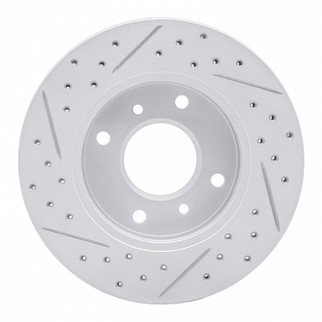 R1 89-13 Infiniti G20 Front Right Drilled & Slotted Geo-Carbon Rotor