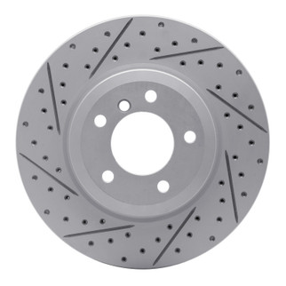 R1 01-08 BMW 330Xi Front Left Drilled & Slotted Geo-Carbon Rotor
