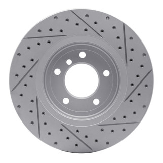 R1 01-08 BMW 330Xi Front Left Drilled & Slotted Geo-Carbon Rotor
