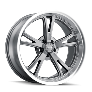 Ridler 606 18x9.5 / 5x127 BP / 0mm Offset / 83.82mm Hub Gloss Grey Machined Wheel