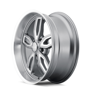 Ridler 608 18x9 / 5x127 BP / 0mm Offset / 78.3mm Hub Gloss Grey Milled Wheel