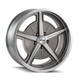 Ridler 605 18x9.5 / 5x120.65 BP / 0mm Offset / 83.82mm Hub Matte As-Cast Machined Wheel