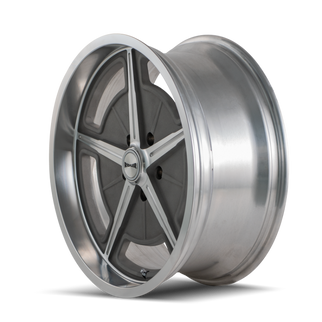 Ridler 605 18x9.5 / 5x120.65 BP / 0mm Offset / 83.82mm Hub Matte As-Cast Machined Wheel