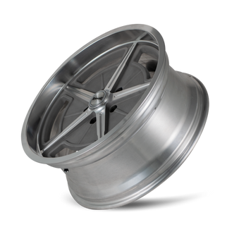 Ridler 605 18x9.5 / 5x120.65 BP / 0mm Offset / 83.82mm Hub Matte As-Cast Machined Wheel