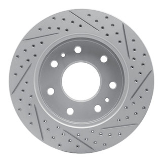 R1 04-11 Ford F-150 Rwd Rear Right Drilled & Slotted Geo-Carbon Rotor