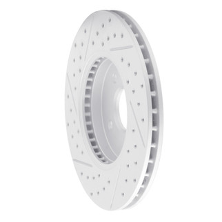 R1 02-04 Ford Focus Front Right Drilled & Slotted Geo-Carbon Rotor