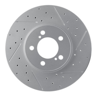 R1 93-07 Ford Taurus Excl Sho Front Right Drilled & Slotted Geo-Carbon Rotor