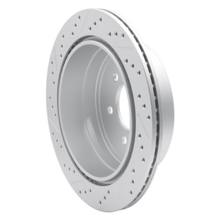 R1 04-11 Ford F-150 Rwd Rear Right Drilled & Slotted Geo-Carbon Rotor