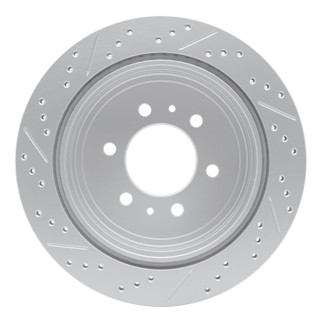 R1 04-11 Ford F-150 Rwd Rear Right Drilled & Slotted Geo-Carbon Rotor