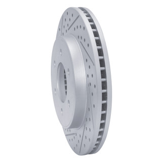 R1 04-08 Ford F-150 4WD Front Left Drilled & Slotted Geo-Carbon Rotor