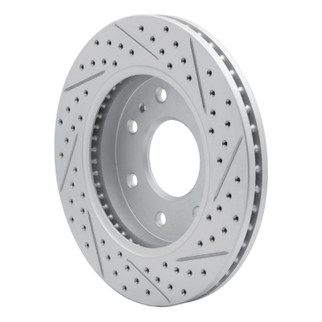 R1 04-08 Ford F-150 Rwd Front Left Drilled & Slotted Geo-Carbon Rotor