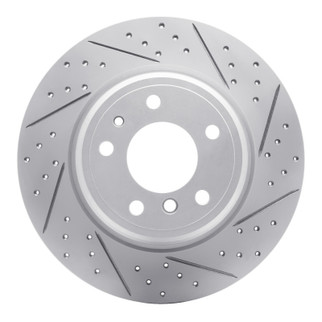 R1 91-01 BMW 740Il Rear Right Drilled & Slotted Geo-Carbon Rotor