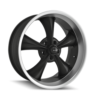 Ridler 695 22x9 / 5x120.65 BP / 0mm Offset / 83.82mm Hub Matte Black Machined Wheel