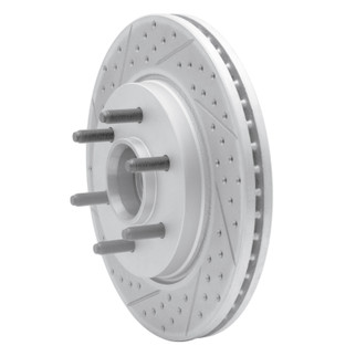 R1 04-08 Ford F-150 Rwd Front Left Drilled & Slotted Geo-Carbon Rotor