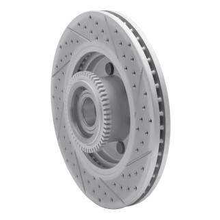 R1 04-08 Ford F-150 Rwd Front Left Drilled & Slotted Geo-Carbon Rotor