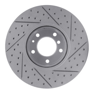 R1 91-01 BMW 850Ci Front Right Drilled & Slotted Geo-Carbon Rotor
