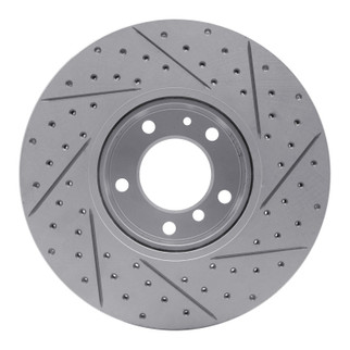 R1 91-01 BMW 540I Front Left Drilled & Slotted Geo-Carbon Rotor