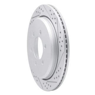 R1 02-06 Ford Expedition Rear Right Drilled & Slotted Geo-Carbon Rotor