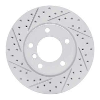 R1 91-06 BMW 328I Front Left Drilled & Slotted Geo-Carbon Rotor