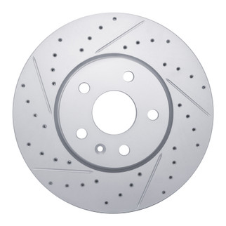 R1 02-05 Ford Explorer Front Right Drilled & Slotted Geo-Carbon Rotor
