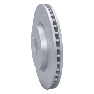 R1 02-05 Ford Explorer Front Right Drilled & Slotted Geo-Carbon Rotor