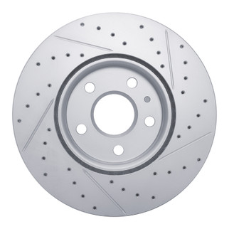 R1 02-05 Ford Explorer Front Right Drilled & Slotted Geo-Carbon Rotor