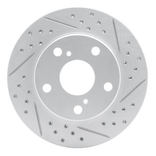 R1 92-01 Toyota Camry Front Right Drilled & Slotted Geo-Carbon Rotor