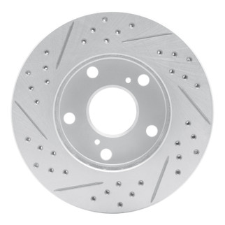 R1 92-01 Toyota Camry Front Right Drilled & Slotted Geo-Carbon Rotor
