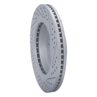 R1 02-05 Ford Explorer Front Left Drilled & Slotted Geo-Carbon Rotor