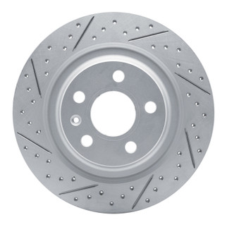 R1 19-25 Volvo Xc40 Rear Left Drilled & Slotted Geo-Carbon Rotor