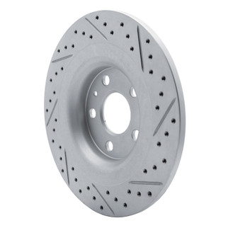 R1 19-25 Volvo Xc40 Rear Left Drilled & Slotted Geo-Carbon Rotor