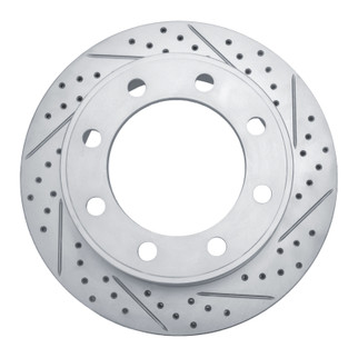 R1 99-05 Ford Excursion Front Right Drilled & Slotted Geo-Carbon Rotor