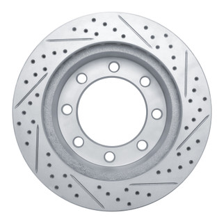 R1 99-05 Ford F-250 4WD (Super Duty) Front Left Drilled & Slotted Geo-Carbon Rotor