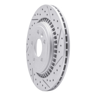 R1 07-18 Volvo S80 Rear Right Drilled & Slotted Geo-Carbon Rotor